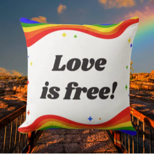 El amor es libre: Cojín decorativo del Orgullo Arc