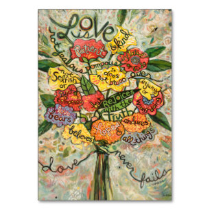 El amor es paciente, 1 tarjeta del rezo de los