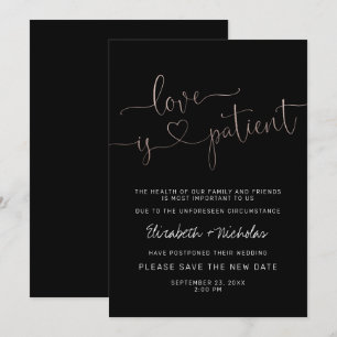 El amor es paciente   Invitación Boda pospuesta