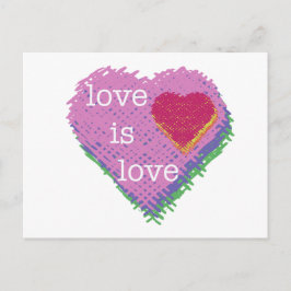 El amor es postal del corazón del amor