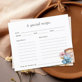 El amor es preparar café, tarjeta de receta de duc