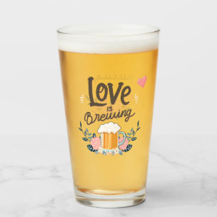 el amor es preparar cerveza de vidrio