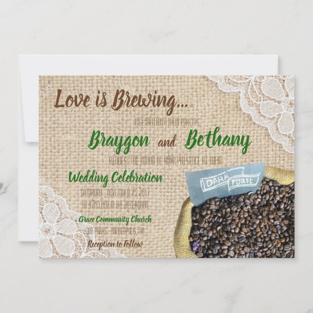 El amor es preparar la invitación a la boda (Anverso)