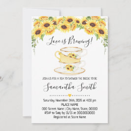El amor es preparar té girasoles invitación a la d