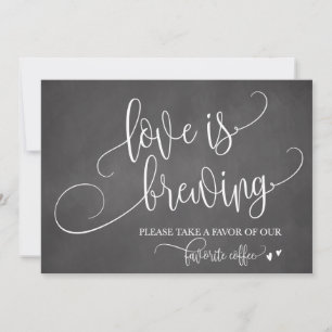 El amor es producir café bar Rótulo Boda