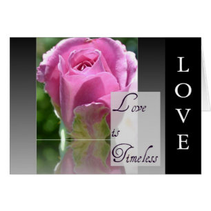 El amor es tarjeta color de rosa intemporal