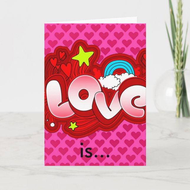 El amor es... Tarjeta mediana. (Anverso)