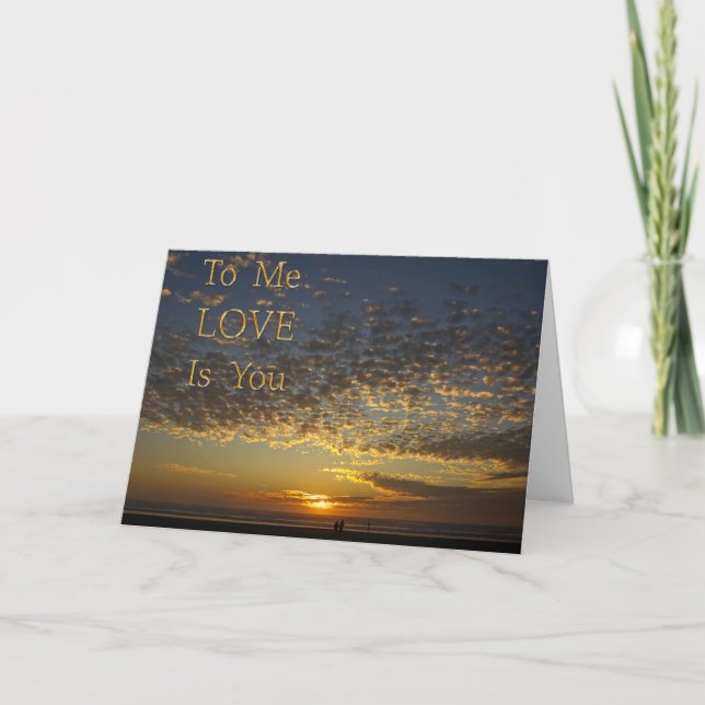 el amor es tú, tarjeta de aniversario (Anverso)