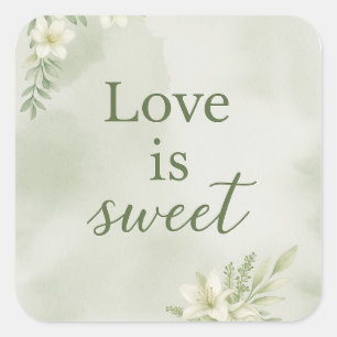 El Amor es un Dulce Tratado Etiqueta para Favor de