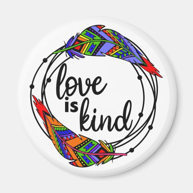 El amor es un estándar amable, un imán circular de (Frente)