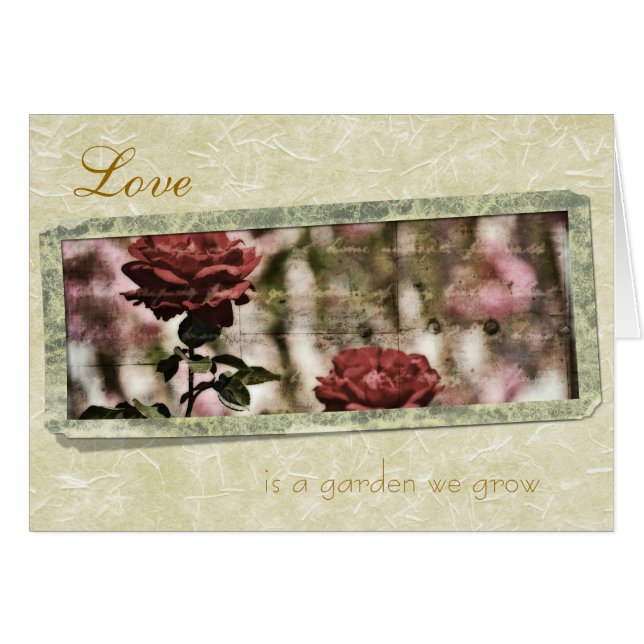 El amor es un jardín que crecemos rosas (Anverso (Horizontal))