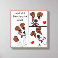 El amor es un lienzo de retrato de Word y personal
