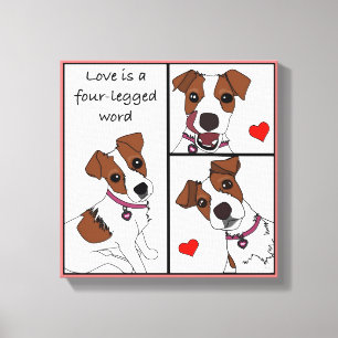 El amor es un lienzo de retrato de Word y personal