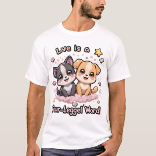 El amor es un perro de cachorro de una camiseta de
