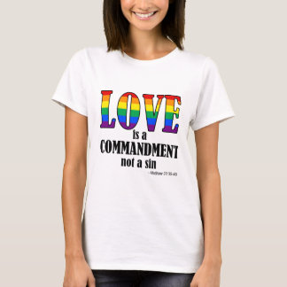 El amor es una camiseta básica del mandamiento