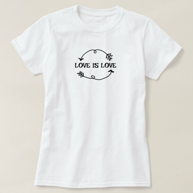 El amor es una camiseta de amor (Diseño del anverso)