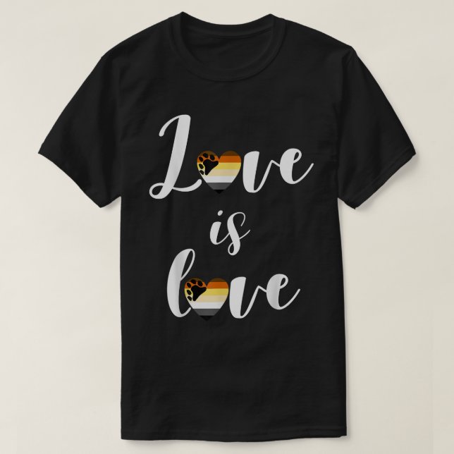 El amor es una camiseta de la bandera del amor par (Diseño del anverso)