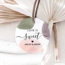 El amor es una etiqueta de regalo dulce, Rosa, sab