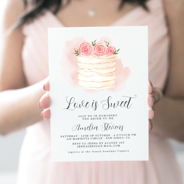 El amor es una invitación a la ducha de novia dulc (Subido por el creador)