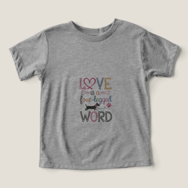 "El amor es una palabra de cuatro piernas" (Diseño delantero )