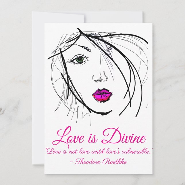 El amor es una tarjeta de agradecimiento divina (Anverso)