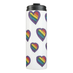 El amor es vaso de los corazones del arco iris del