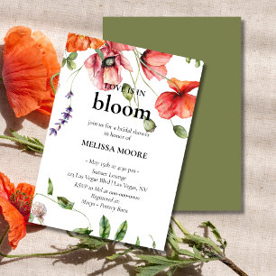 El Amor Está En Bloom Bridal Shower Invitación
