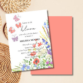 El Amor Está En Bloom Bridal Shower Invitación