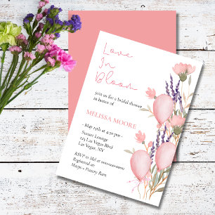 El Amor Está En Bloom Bridal Shower Invitación