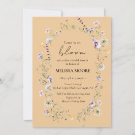 El Amor Está En Bloom Bridal Shower Invitación