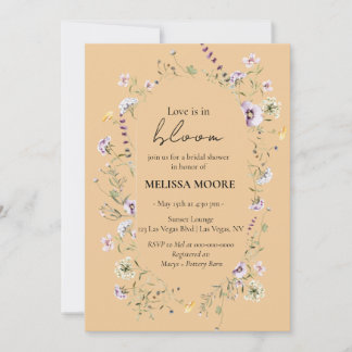 El Amor Está En Bloom Bridal Shower Invitación