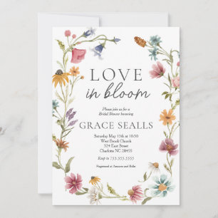 El Amor Está En Bloom Bridal Shower Invitación