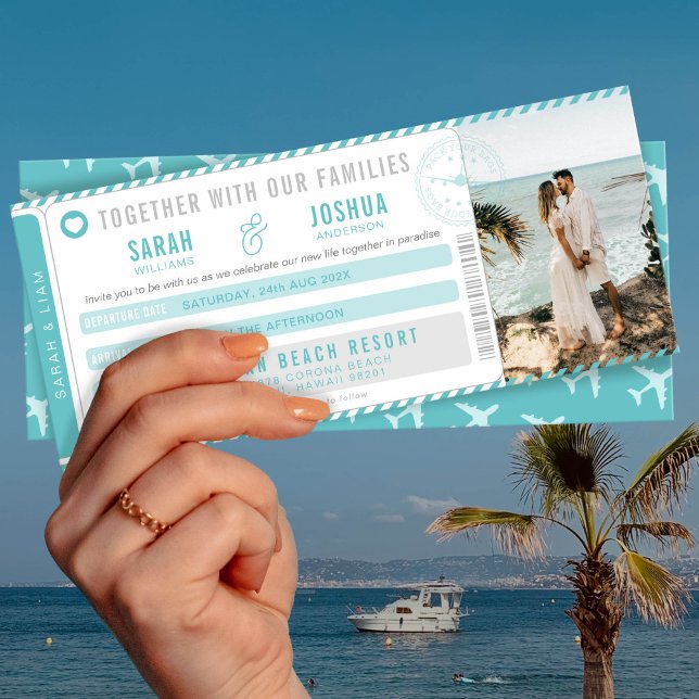 El amor está en el aire Boda de tarjetas de embarq (Subido por el creador)