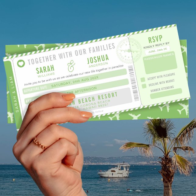 El amor está en el aire Boda de tarjetas de embarq (Subido por el creador)