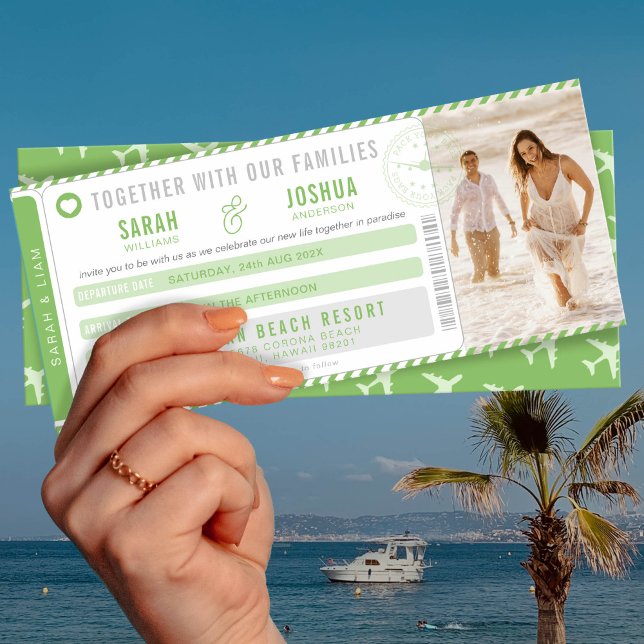 El amor está en el aire Boda de tarjetas de embarq (Subido por el creador)