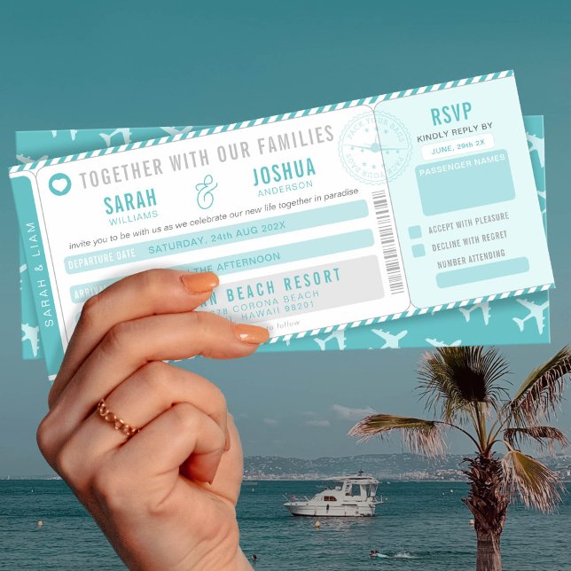 El amor está en el aire Boda de tarjetas de embarq (Subido por el creador)