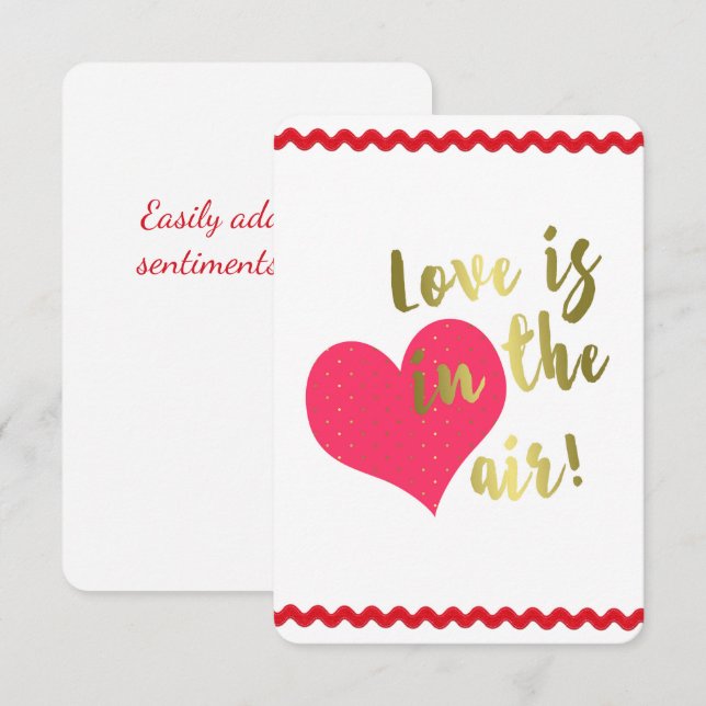 ¡El amor está en el aire! Cute Valentine (Anverso / Reverso)
