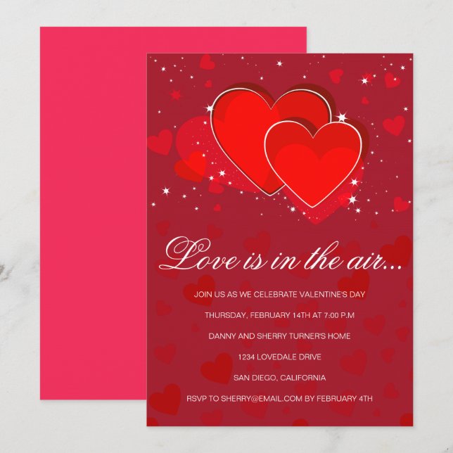 El amor está en el aire la invitación de San Valen (Anverso / Reverso)
