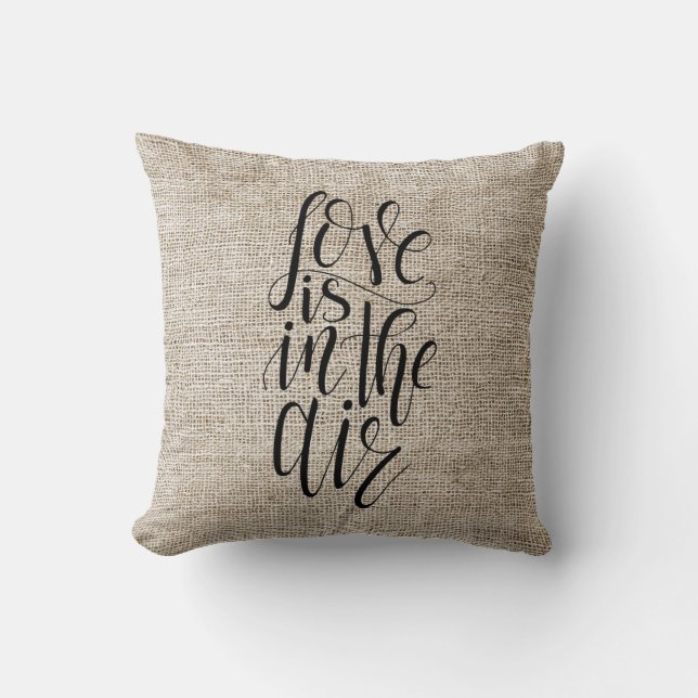 El Amor Está En El Cojín decorativo Del Aire (Anverso)
