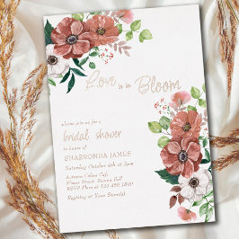 El amor está en flor Tarjeta para Baby Shower Otoñ
