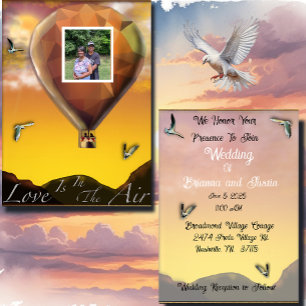 El Amor Está En La Invitación De La Boda Aérea