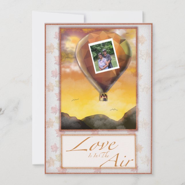 El Amor Está En La Invitación De La Boda Aérea (Anverso)