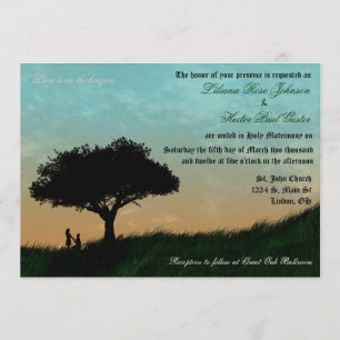 El amor está en la invitación de la boda del