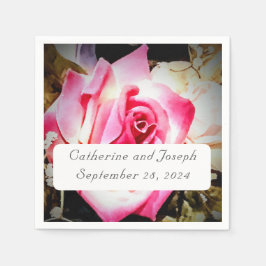 El amor está en la servilleta de papel de Boda de 