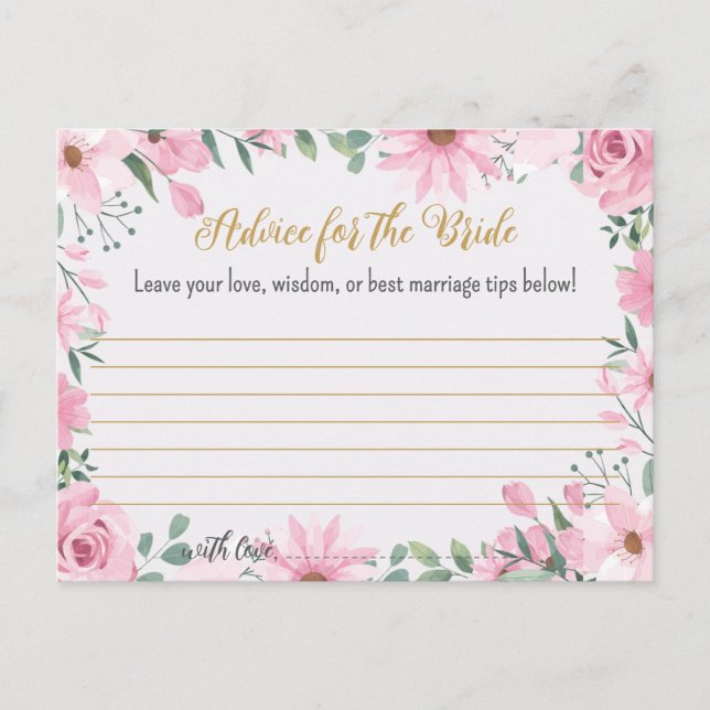 El amor está en la tarjeta de consejo de la ducha  (Anverso)