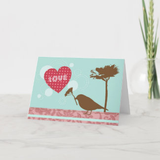 El amor está en la tarjeta de felicitación del