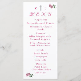 El amor está en la tarjeta de menú de la recepción