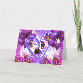 El Amor Está En La Tarjeta De Saludo Al Aire