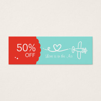 El amor está en las tarjetas de negocios Skinny de