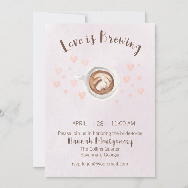 El amor está preparando la invitación a la ducha d (Anverso)